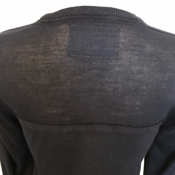 Navy Wool-Blend Lightweight Guess Sweater - Picture 8 of 12